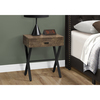 Monarch Specialties Accent Table - 24"H / Brown Reclaimed Wood / Black Metal I 3450